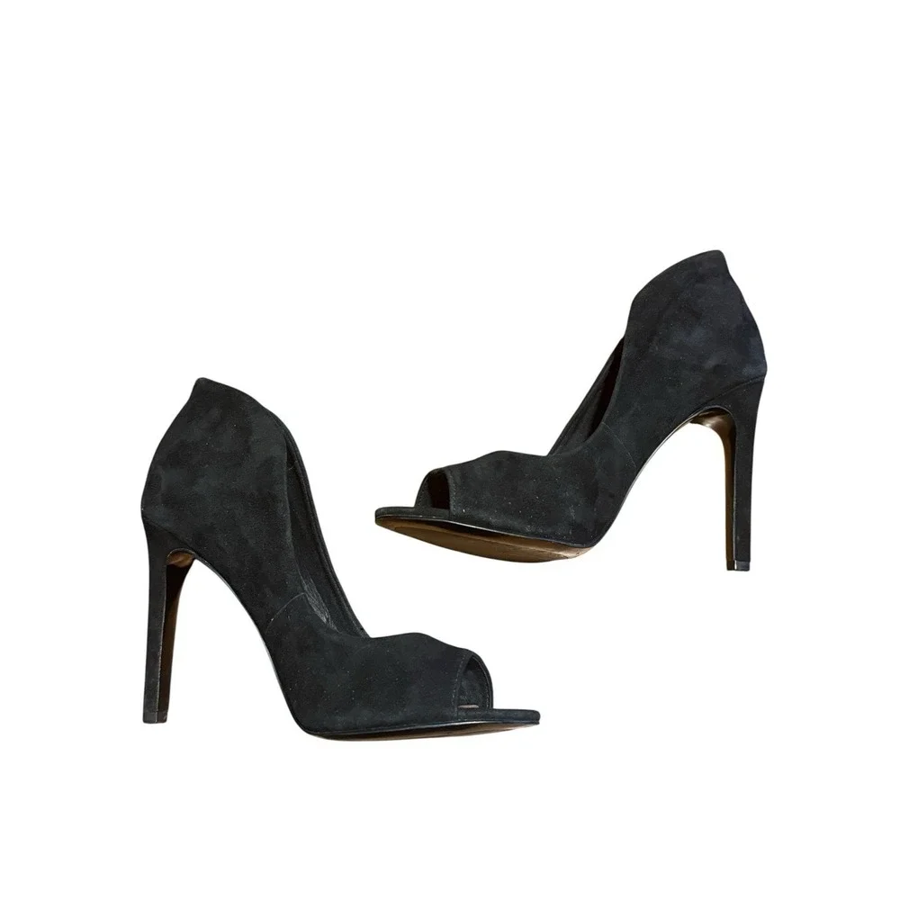 Corporate Office Black Date Night Suede Stiletto Vince Camuto
